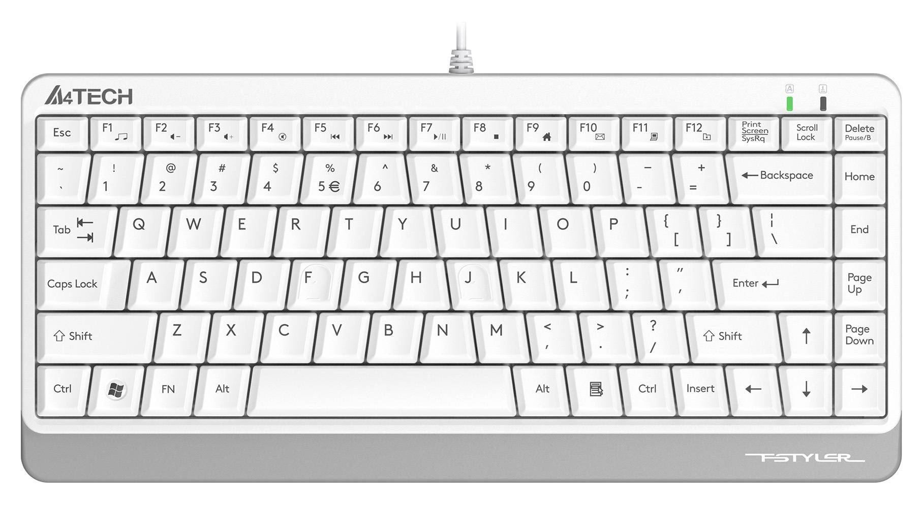 

Клавиатура A4Tech Fstyler FKS11 белый/серый USB 1530204, Fstyler FKS11