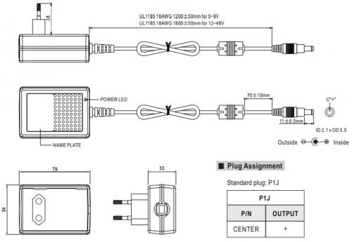 фото Адаптер сетевой Mean Well GSM18E05-P1J в Ростове-на-Дону