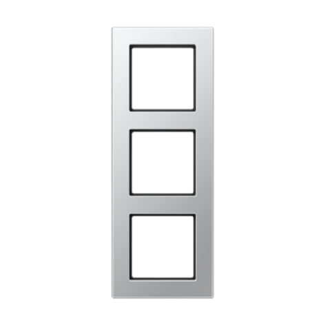 Изображение товара Рамка Jung A5583BFAL для электрощита, 3 поста, серия A 550, вертикальная и горизонтальная установка