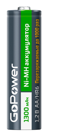 

Аккумулятор GoPower 00-00018318 HR6 AA BL2 NI-MH 1300mAh блистер (2 шт.), 00-00018318