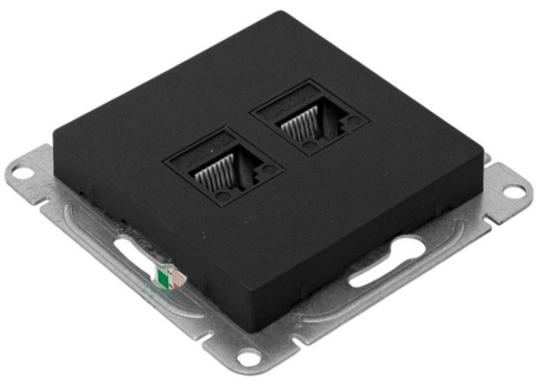 фото Розетка компьютерная двойная EKF UP1-SOB-2RJ45-5 в Воронеже