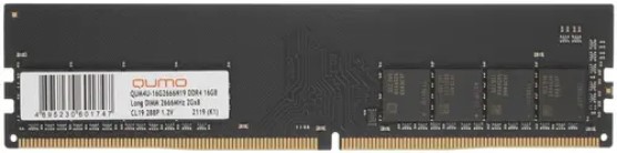

Модуль памяти DDR4 16GB Qumo QUM4U-16G2666N19 PC4-21300 2666MHz CL19 1.2V, QUM4U-16G2666N19