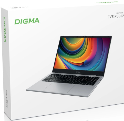 фото Ноутбук  Digma Digma EVE P5852 в Челябинске 15.6 ", N, 16 Гб RAM, 512 Гб SSD, UHD Graphics, Серебристый