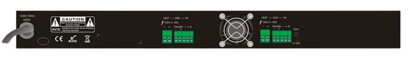 

Усилитель ITC T-2120DSA двухканальный Class-D, 2х120W, 100V/4Ohm, 1U высота, управление громкостью на передней панели., T-2120DSA