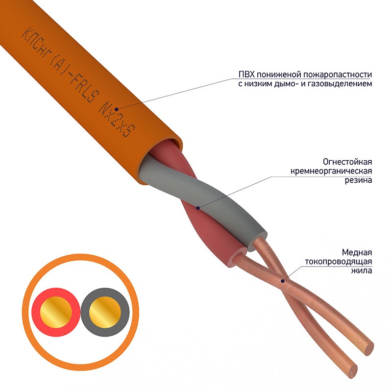 

Кабель Rexant 01-4903 КПСнг(А)-FRLS 1x2x0,75мм (бухта 200 метров), 01-4903