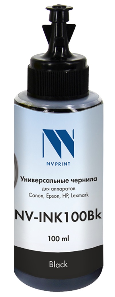 

Чернила NVP NV-INK100Bk Black универсальные на водной основе для аппаратов Epson (100 ml), NV-INK100Bk