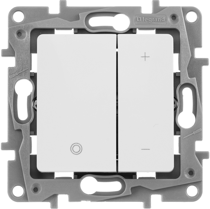 

Светорегулятор Legrand 672218 Etika - нажимной, 400 Вт, белый, 672218