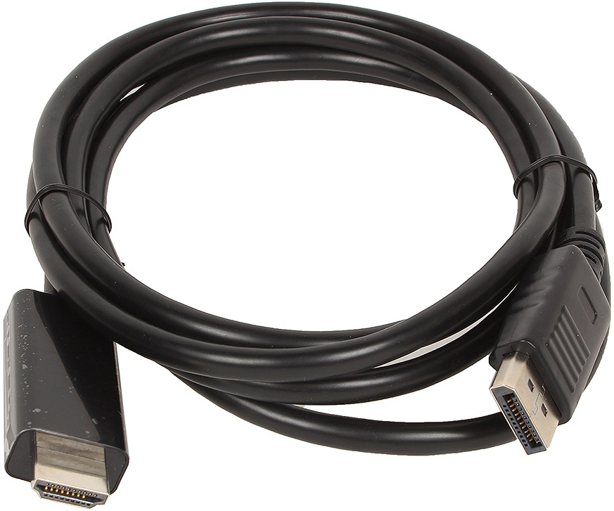 

Кабель интерфейсный DisplayPort-HDMI Telecom 20M/19M TA494 1.8м, черный, экран, пакет, 20M/19M