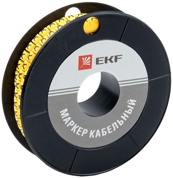 

Маркер на кабель EKF plc-KM-1.5-A 1,5 мм2 "А" (1000 шт.) (ЕС-0), plc-KM-1.5-A