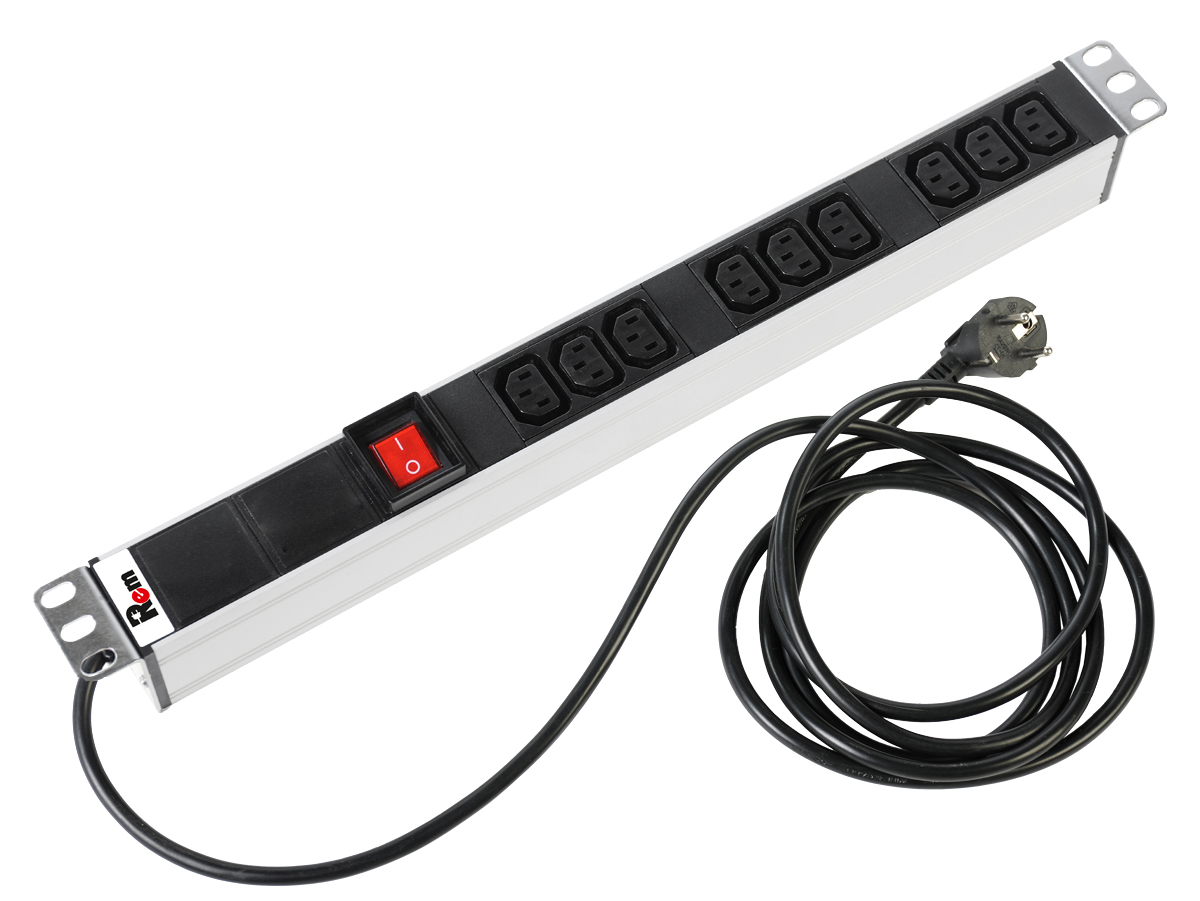 

Блок розеток ЦМО R-16-9C13-V-440-3 Rem-16 с выкл., 9 IEC 60320 C13, 16 A, алюм., 19", шнур 3 м, R-16-9C13-V-440-3