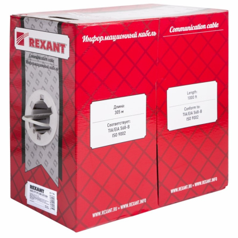 фото Кабель витая пара SF/UTP 5e кат. 4 пары Rexant 01-0342 в Омске