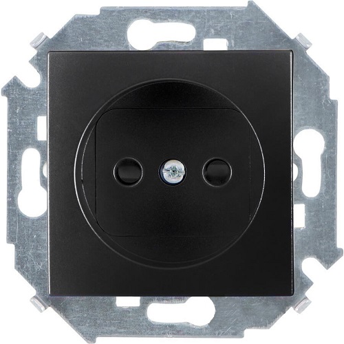 

Розетка Simon 1591444-038 без заземления 2Р, с защитными шторками, 16А, 250В, винт. зажим, графит, 1591444-038