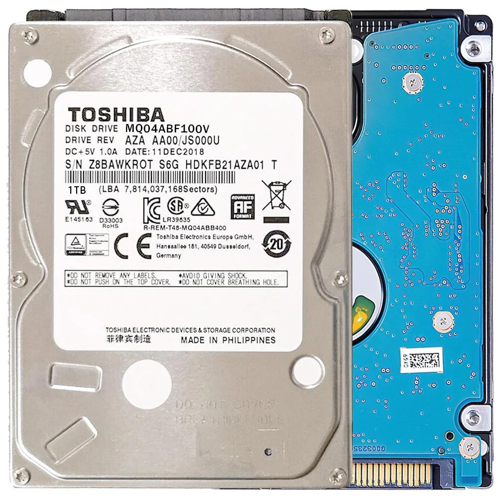 

Жесткий диск 1TB SATA 6Gb/s Toshiba (KIOXIA) MQ04ABF100V MQ04 2.5" 5400rpm 128MB, MQ04ABF100V