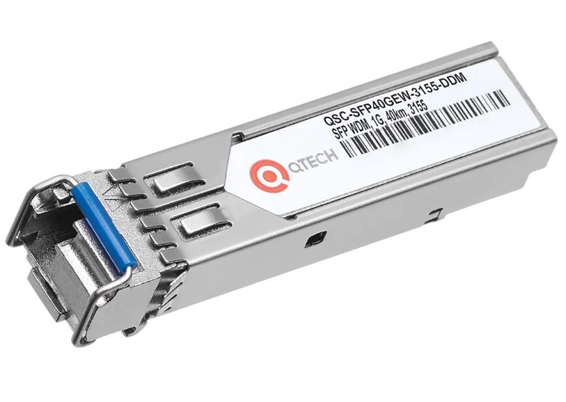 

Модуль SFP QTECH QSC-SFP40GEW-3155-DDM-I WDM, 40км, 1,25Гбит/с, Tx=1310/Rx=1550нм, LC, DFB, SM, DDM, Индустриальный, QSC-SFP40GEW-3155-DDM-I