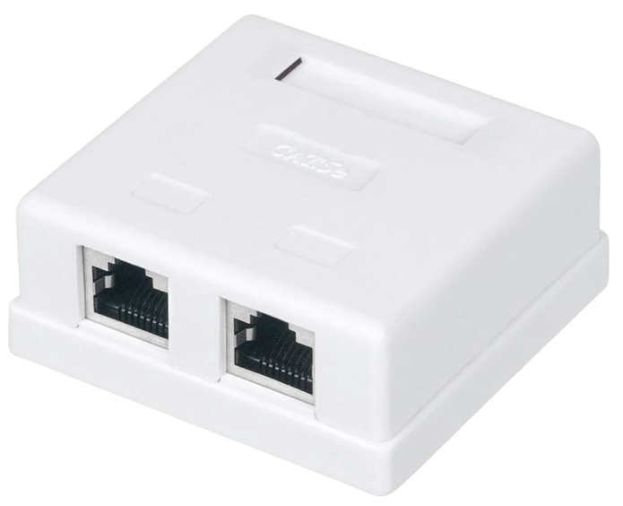 

Розетка настенная Cabcoil CC-RJ45-C5-SH-WH-2 экранированная RJ45 (8P8C), 2 порта, категория 5е, белая, CC-RJ45-C5-SH-WH-2