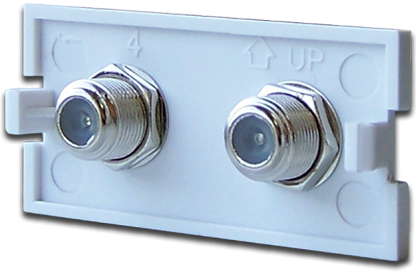 Изображение товара Вставка Lanmaster LAN-MBP-2TV/F-WH