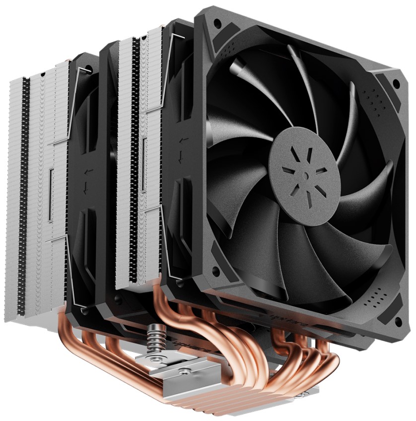 

Кулер upHere D6SEK LGA115x/1121/1200/1366/1700/2011/2066/AM4/AM5 (TDP 260W, 6HPx6mm, 2*120mm fans, 600-1600rpm, 68.2CFM, 25dBa) black, D6SEK