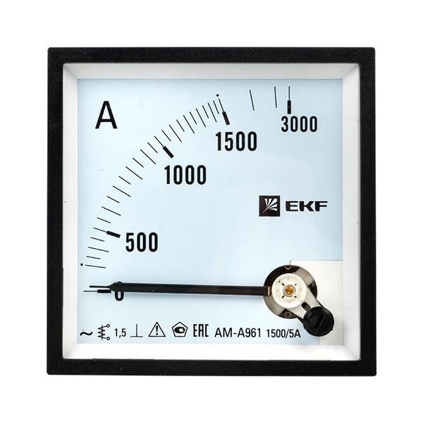 

Амперметр EKF ama-961-1500 AMA-961 аналоговый на панель (96х96) квадратный вырез 1500А трансф. подкл., ama-961-1500