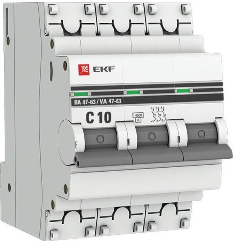 фото Автоматический выключатель  EKF mcb4763-3-10C-pro в Омске