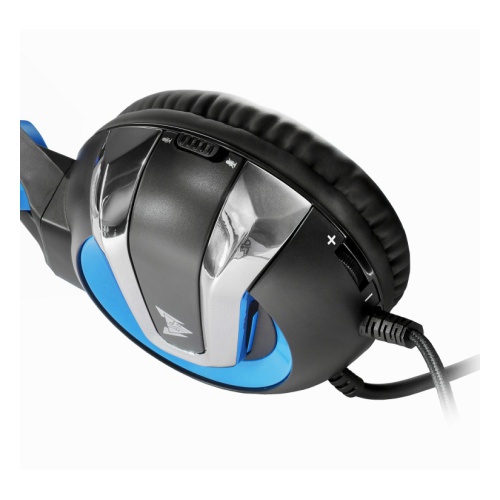 

Гарнитура проводная Crown CMGH-3001 CM000003080 black/blue, jack 3.5мм 4pin+адаптер 2*jack spk+mic+USB для подсветки, 20Гц-20000Гц, 3.2м, рег.громкост, CMGH-3001