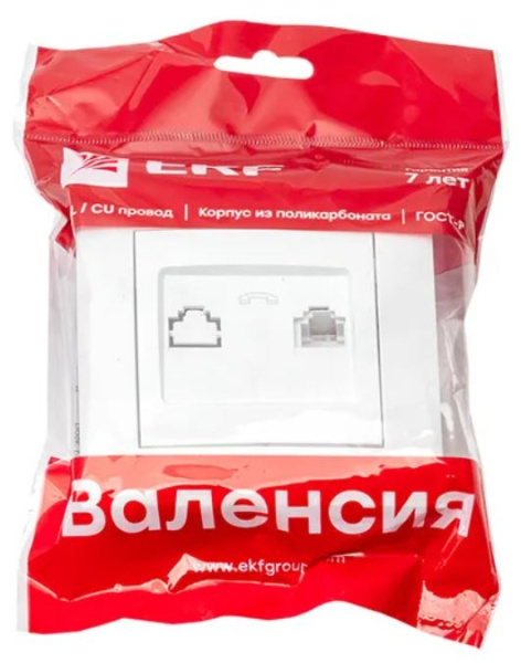 фото Розетка телефонная в сборе EKF EWT01-034-10 в Омске