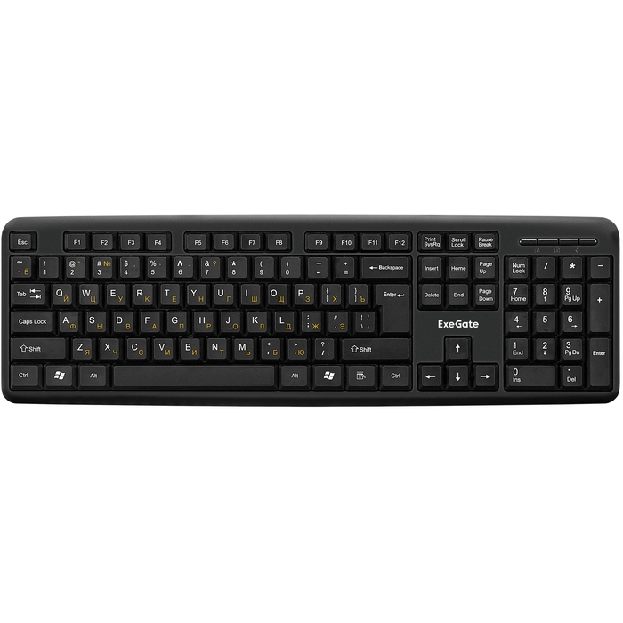 

Комплект Exegate Professional Standard Combo MK120 EX286204RUS (клавиатура влагозащищенная 104кл. + мышь оптическая 1000dpi, 3 кнопки и колесо прокрут, Professional Standard Combo MK120