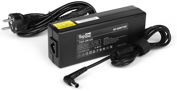 

Адаптер питания для ноутбука TopOn TOP-SN120 Sony Vaio VGN-A Series. 19.5V 6.15A (6.5x4.4mm с иглой) 120W. PN: ADP-120MB, PCGA-AC19V16, TOP-SN120