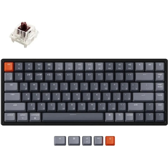 

Клавиатура беспроводная Keychron K2 K2-C3H 84 клавиши, алюминиевый корпус, RGB подсветка, Hot-Swap, Gateron Brown Switch, K2
