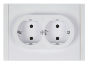 фото Розетка двухместная с заземлением  IEK FP-R24-16-1-K01