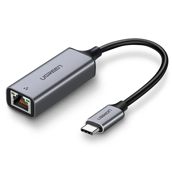 

Адаптер UGREEN 50737_ USB Type C to 10/100/1000M Ethernet, серый космос, 50737_