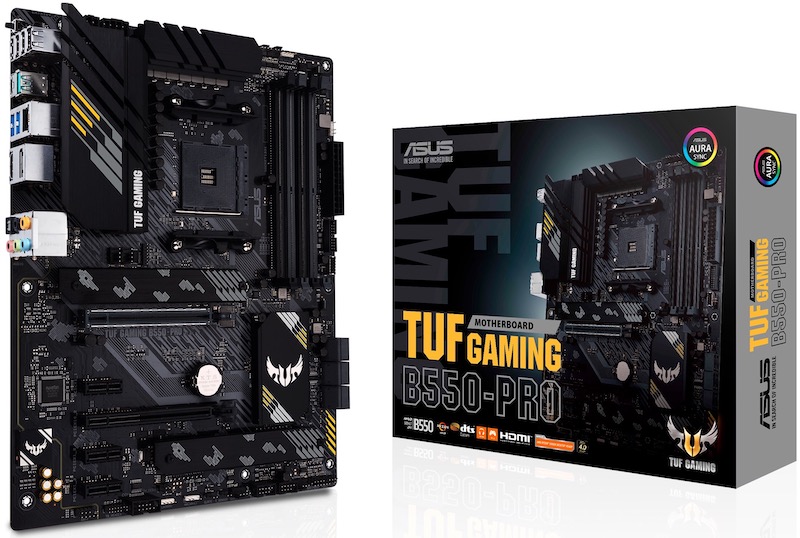 

Материнская плата ATX ASUS TUF GAMING B550-PRO (AM4, AMD B550, 4*DDR4(5100), 6*SATA 6G RAID, 2*M.2, 5*PCIE, 7.1CH, 2.5Glan, 6*USB 3.2, 2*USB Type-C, D, TUF GAMING B550-PRO