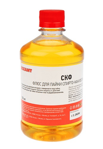 Изображение товара Флюс Rexant 09-3645 спирто-канифольный для пайки 500 мл
