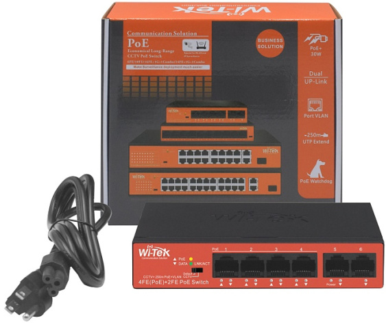 фото Коммутатор неуправляемый Wi-Tek WI-PS205H v2 в Екатеринбурге