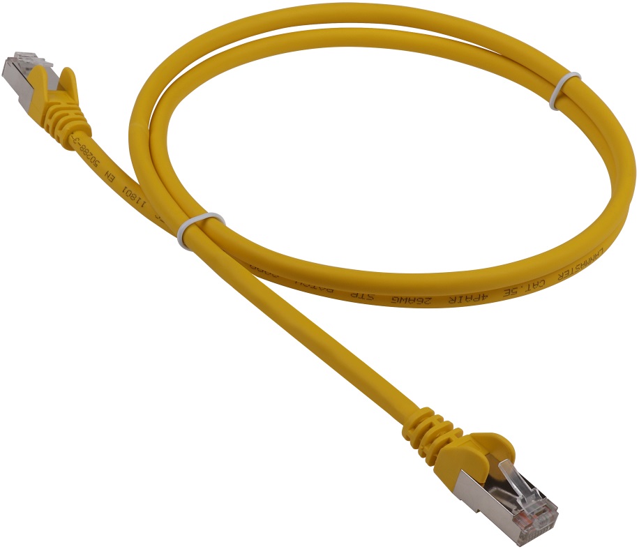 

Кабель патч-корд F/UTP 5e кат. 5м. Lanmaster LAN-PC45/S5E-5.0-YL RJ45 - RJ45, 4 пары, желтый, LSZH, LAN-PC45/S5E-5.0-YL