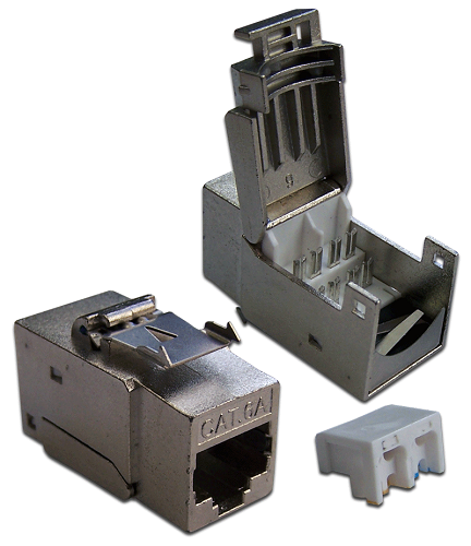 

Вставка Lanmaster LAN-OK45S6A/90 Keystone RJ-45, категория 6a, экранированная, LAN-OK45S6A/90
