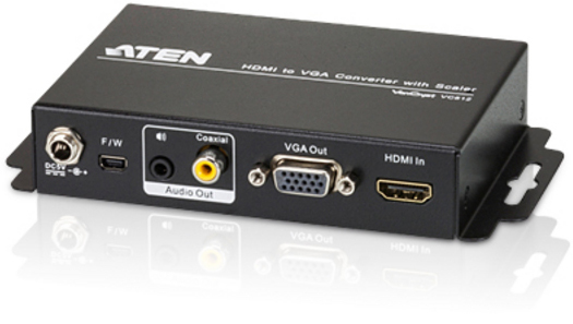 

Конвертер Aten VC812-AT-G HDMI=>VGA+AUDIO, HDMI>HD-DB15+MINI-JACK+RCA, Female, БП 5V, VC812-AT-G