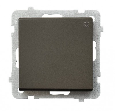 

Выключатель Ospel LP-5R/m/40 самовозвратный "свет", 10AX, 250V, 2200W, IP-20, клеммы безвинтовые, шоколадный металлик, LP-5R/m/40