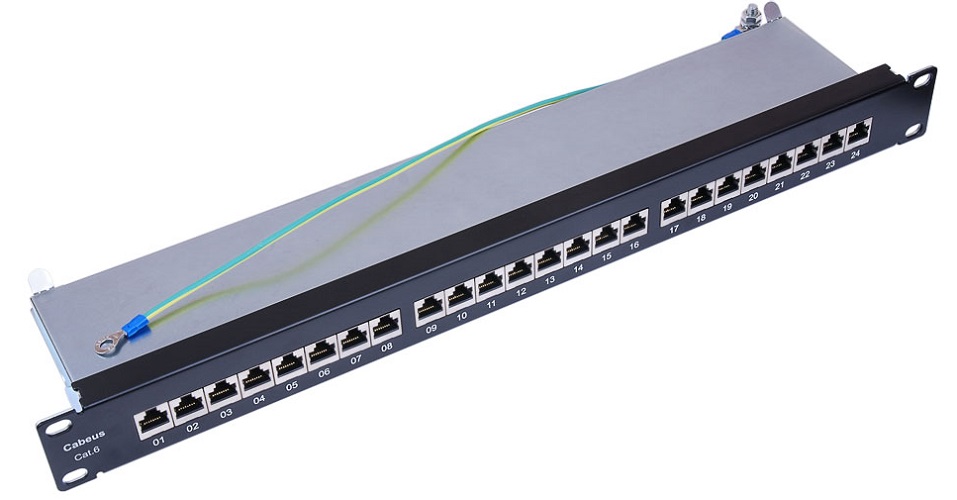 

Патч-панель Cabeus PL-24-Cat.6-SH-Dual IDC 19" (1U), 24 портов RJ-45, категория 6, полностью экранированная, с задним кабельным организатором, PL-24-Cat.6-SH-Dual