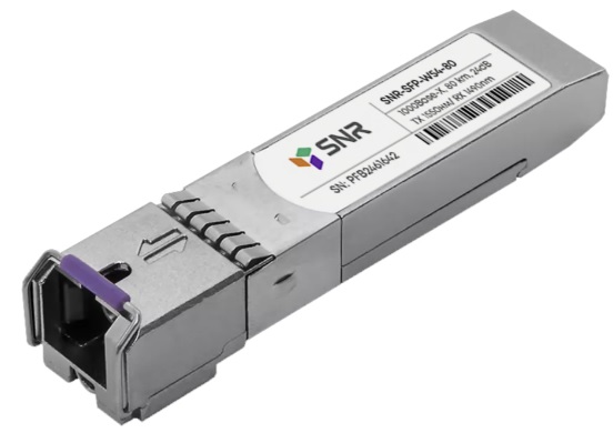 

Модуль SFP SNR SNR-SFP-W54-80 WDM, дальность до 80км (24dB), 1550/1490нм, SNR-SFP-W54-80