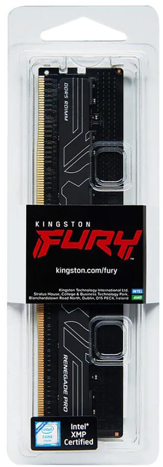 

Модуль памяти DDR5 16GB Kingston FURY KF564R32RBE-16 Renegade Pro Black EXPO ECC Reg PC5-51200 6400MHz 1RX8 CL32 1.4V 288-pin 16Gbit, KF564R32RBE-16