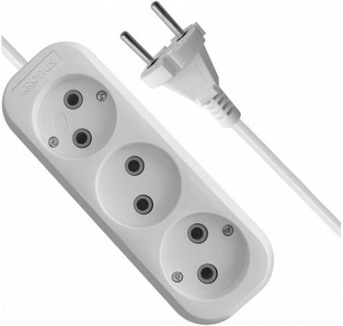 Изображение товара Удлинитель KRONUS KRS-04-0005 на 3 гнезда, 7 метров, 10А
