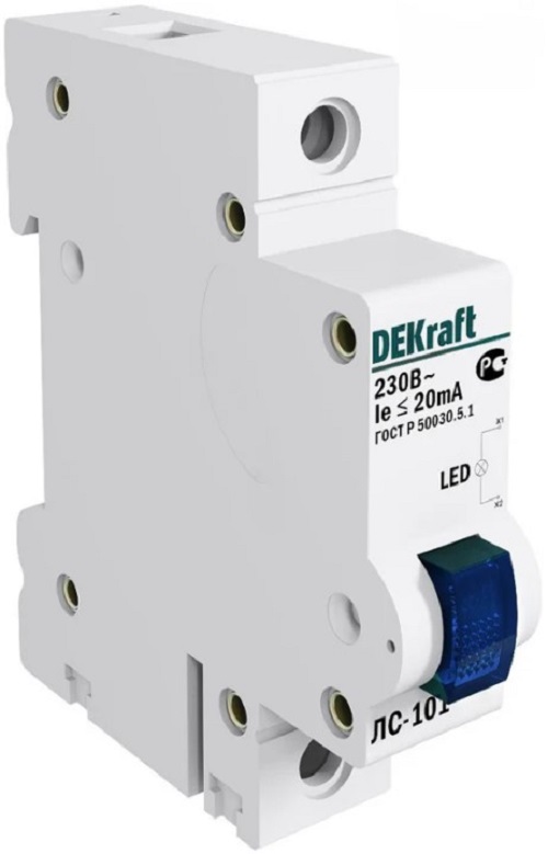 

Лампа DEKraft 18006DEK LED сигнальная на DIN-рейку 1P синяя, 18006DEK