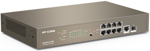 

Коммутатор PoE IP-Com G5310P-8-150W L3 Cloud Managed PoE Switch, G5310P-8-150W