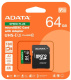 фото Карта памяти MicroSDXC 64GB ADATA UD64GUI3V30A2SP-RA1 в Екатеринбурге