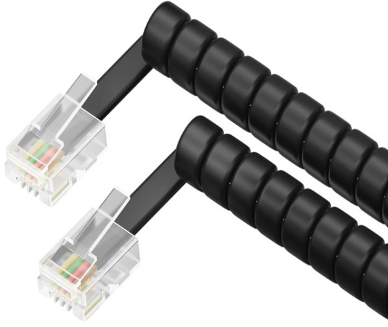 Изображение товара Витой кабель GCR GCR-TPC4P4 для телефонных трубок RJ9, переменная длина