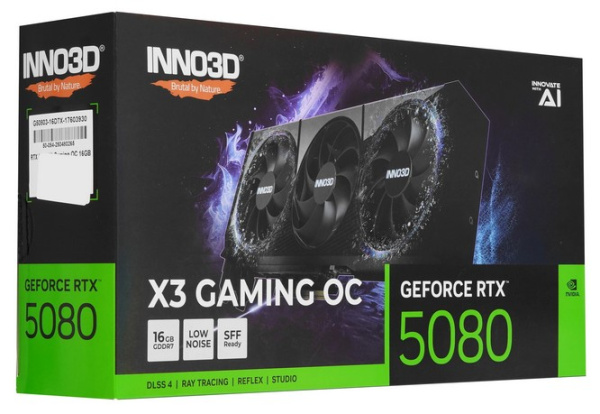 фото Видеокарта Inno3D GeForce RTX 5080 X3 GAMING OC (G50803-16D7X-17603930) в Омске