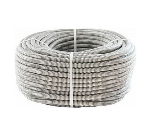 

Труба гофрированная лёгкая Ecoplast 60132HFLS HFLS, с зондом, без галогена, низкое дымовыделение, цвет серый, диам. 32мм (25м), 60132HFLS