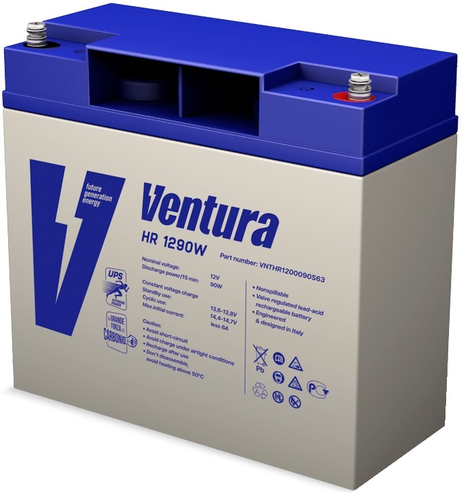 

Батарея для ИБП Ventura HR 1290W 20Ач/12В/545Вт, HR 1290W