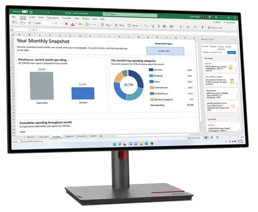 

Монитор 27" Lenovo ThinkVision P27h-30 63A1GAT1UK 2560x1440 LED, 16:9, IPS, 350cd, 1000:1, 178/178, 6ms, DVI, HDMI, HAS, Piv, 60Hz0 DP, USB, черный, ThinkVision P27h-30