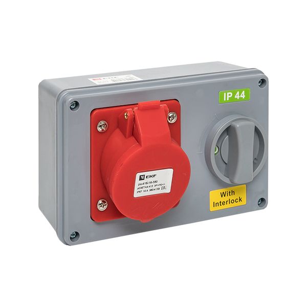 

Розетка EKF ps-1415-16-380 1415 3Р+РЕ+N 16А 380В IP44 с блокировкой и выключателем, ps-1415-16-380